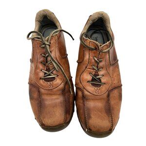 Timberland Mens Oxford Shoes Size 10.5M Brown Leather Lace Up Smart Classic Y2K